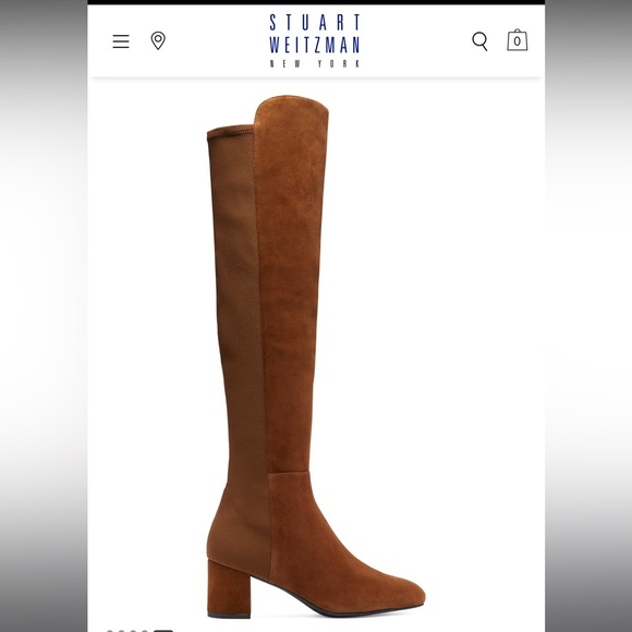Stuart Weitzman Gillian Heeled Suede Tan Boots | Size 7.5 - Picture 1 of 6